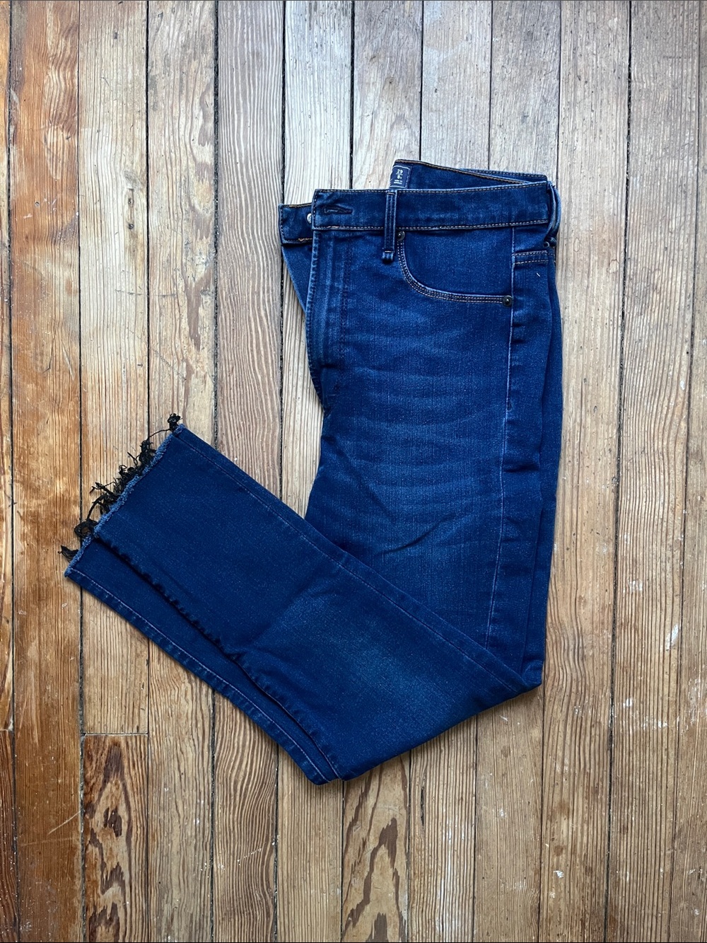 Abercrombie & Fitch Dark Blue High Rise Jean Legging - short
